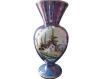 Large Baluster Vase on Earthenware Pedestal with Rotating Decor
