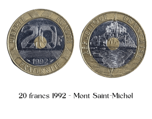 All about the 20 francs 1992 Mont-Saint-Michel: a sought-after collector's item.