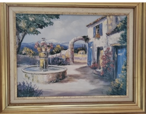 Oil Painting on Canvas Hand-signed by Michel Christophe.