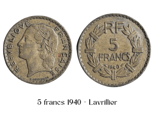 Collect French history with the 1940 5 Francs coin - André-Henri Lavrillier