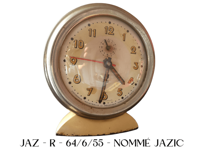 JAZ - Named JAZIC Retro Alarm Clock With Second Hand, Promotional Version 1949-1955