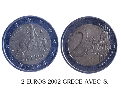 2 Euros Grèce 2002 Avec S. est très Prisée des Collectionneurs